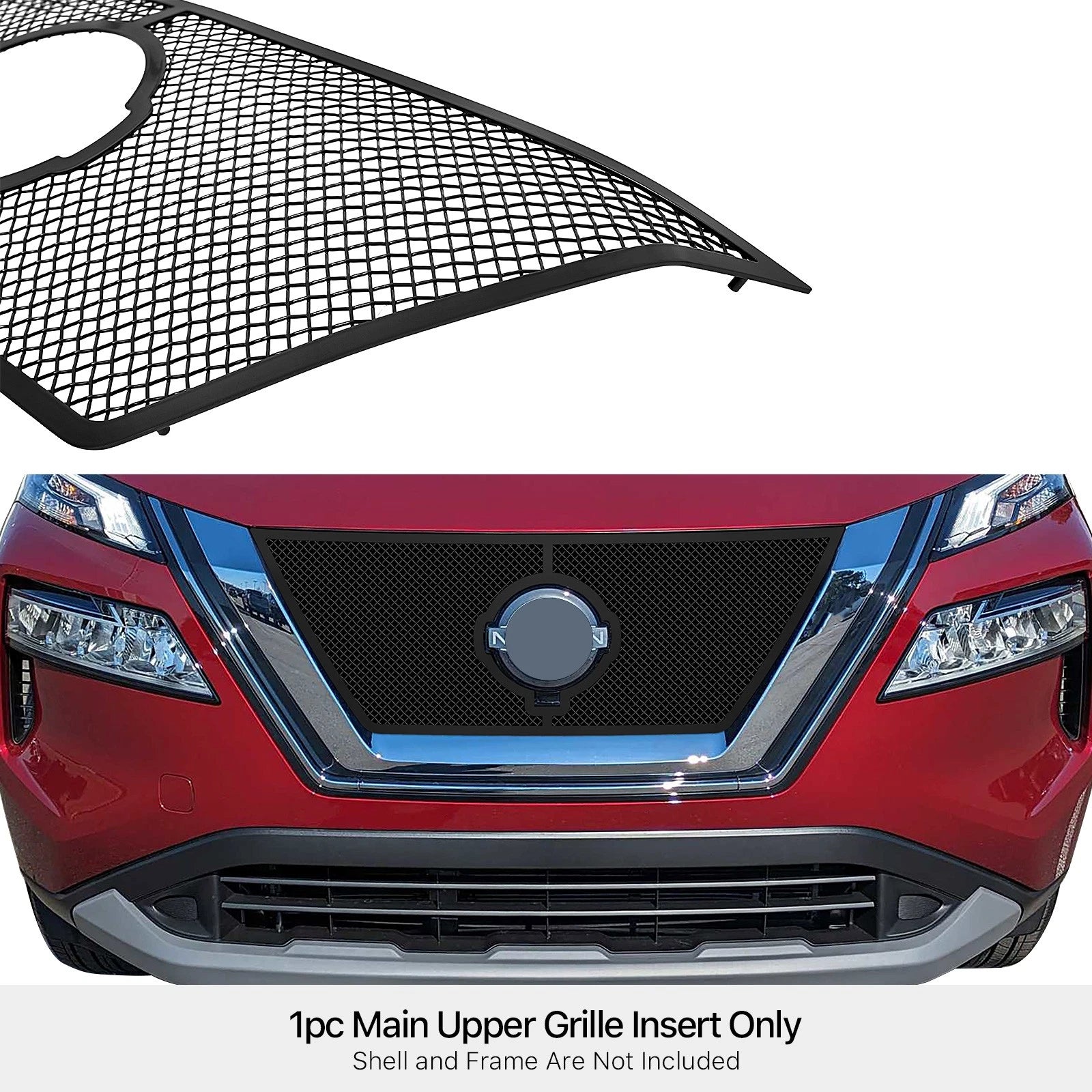 Stainless Steel Black Mesh Grille Insert for Nissan Rogue (2021-2023)