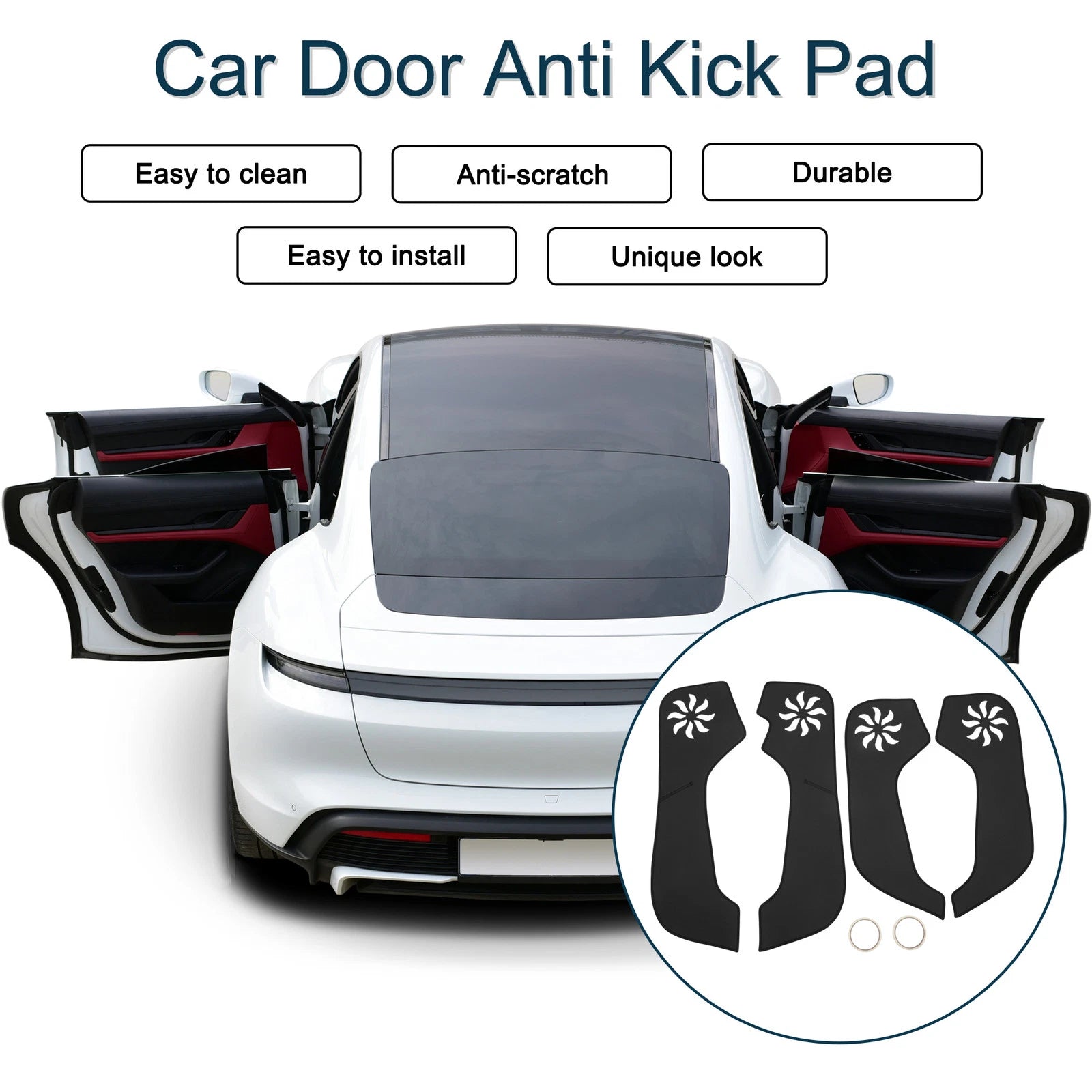 Set of 1 Car Door Anti Kick Pad Sticker Protector for Volkswagen Santana (2013–2015)