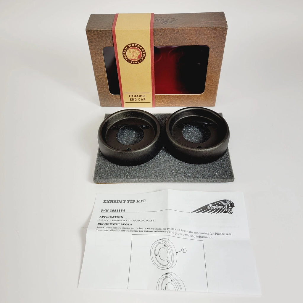 Set of 2 Exhaust End Caps for Indian Motorcycle Scout (2015–2022) Bronze 2881184-687