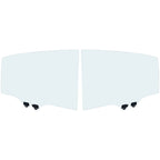 Set of 2 Rear Door Glasses for Honda Accord