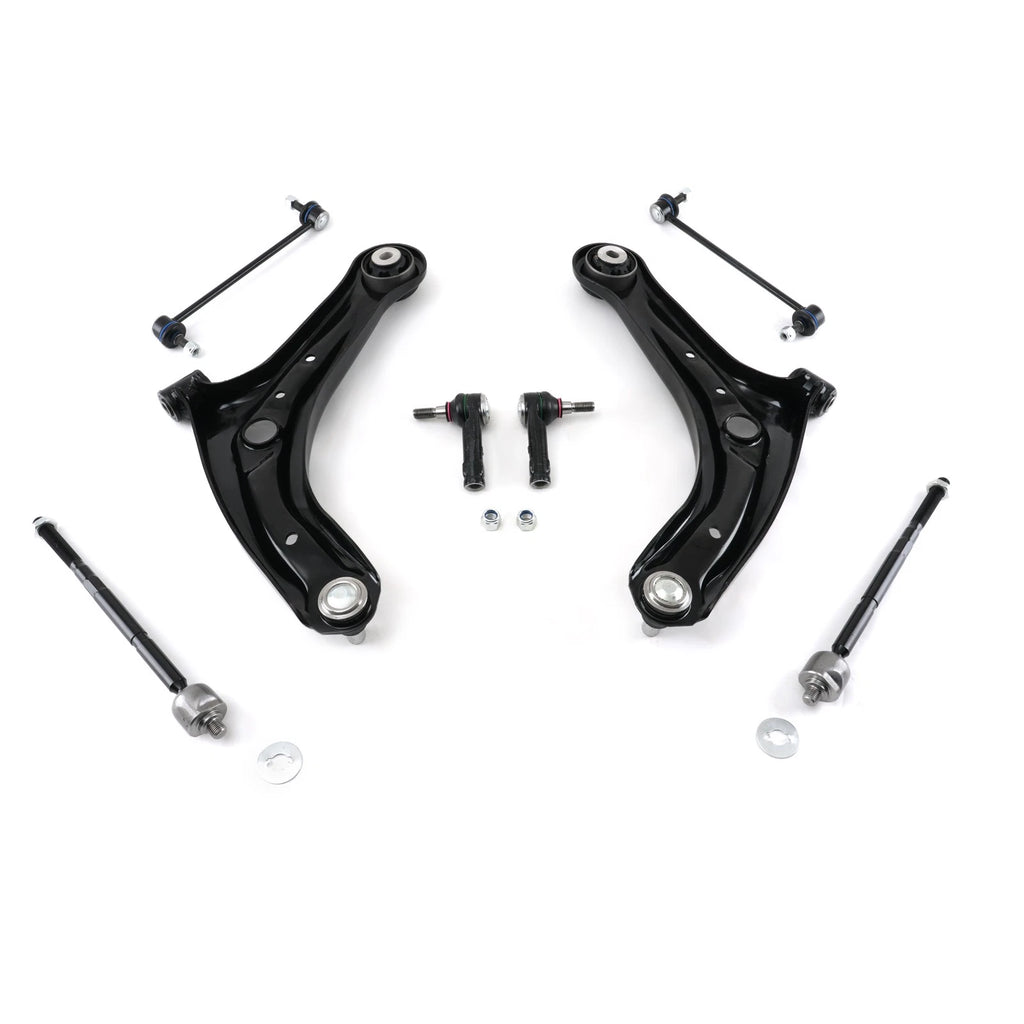 8PCS Front Lower Control Arms Kit for Ford Fiesta (2011–2019) w/Sway Bar