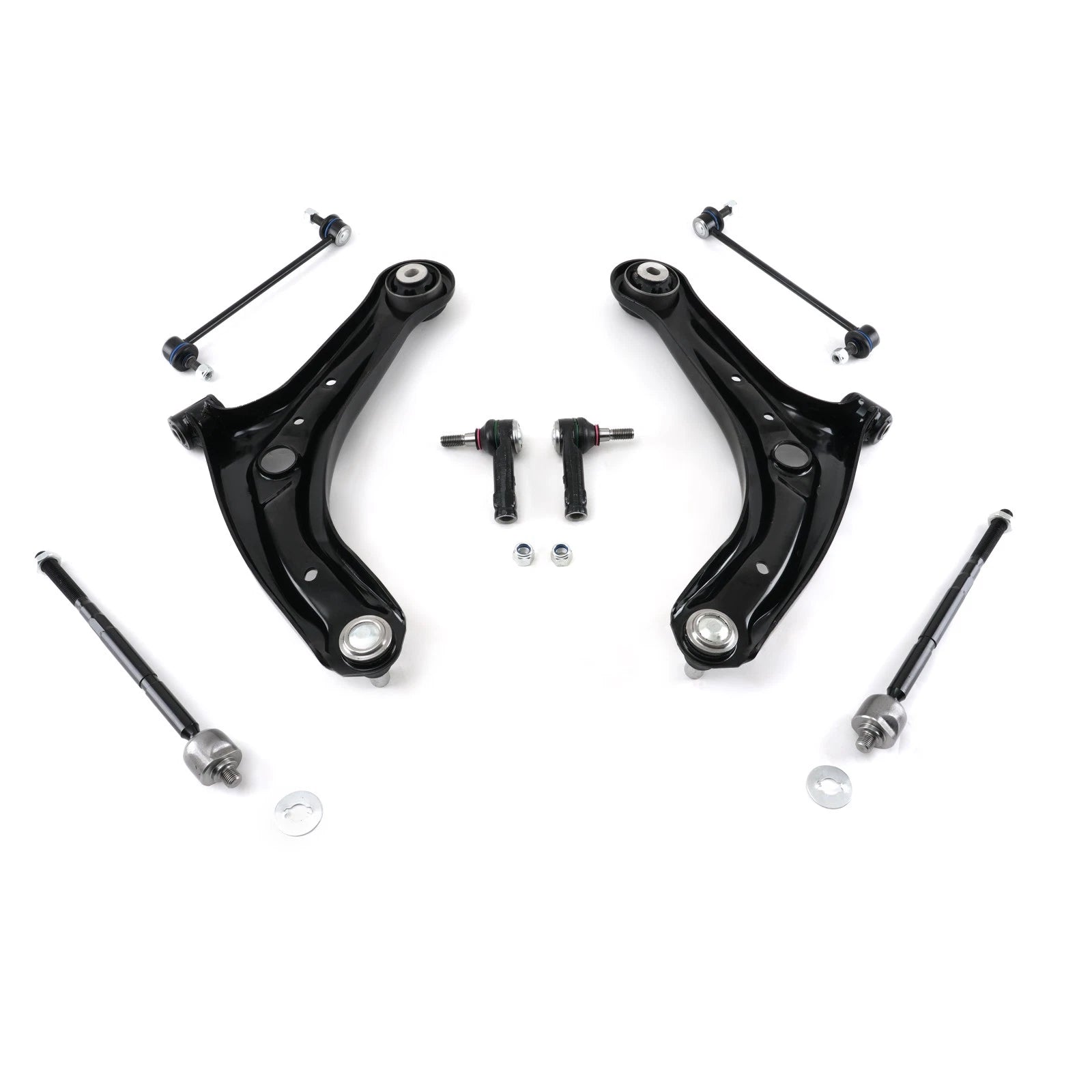 8PCS Front Lower Control Arms Kit for Ford Fiesta (2011–2019) w/Sway Bar