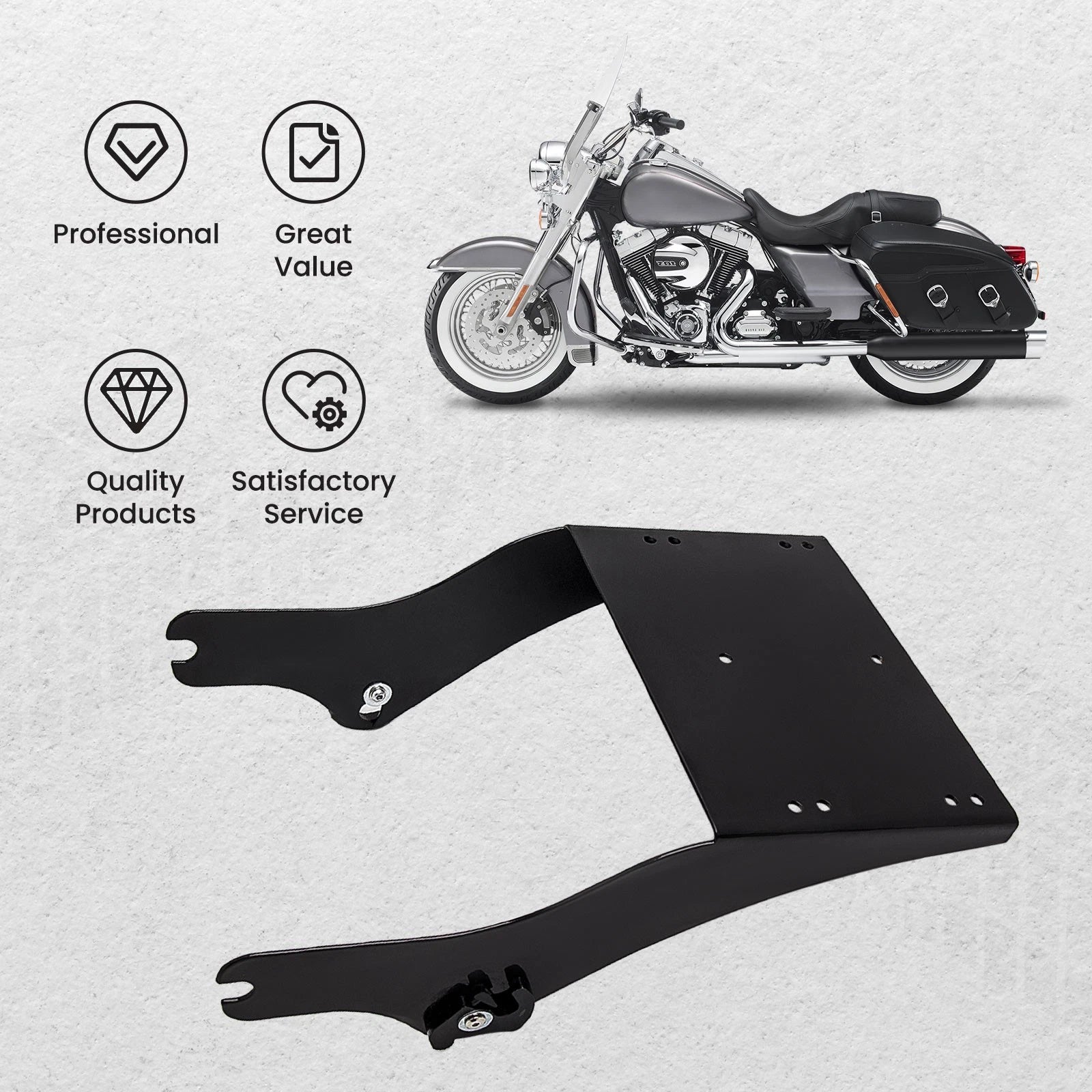 Rear Trunk Mount Luggage Rack for Harley Davidson Touring FLHT FLHR FLHX (1996–2008)