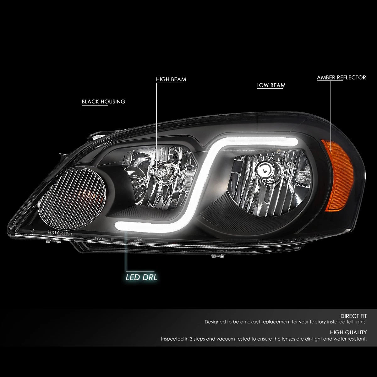 LED Bar Headlight Lamps for Chevy Impala Limited (2006–2016)