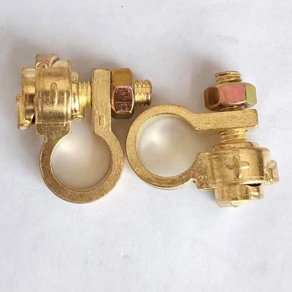 1 Pair Brass Battery Terminal Connectors for Car Truck Marine
