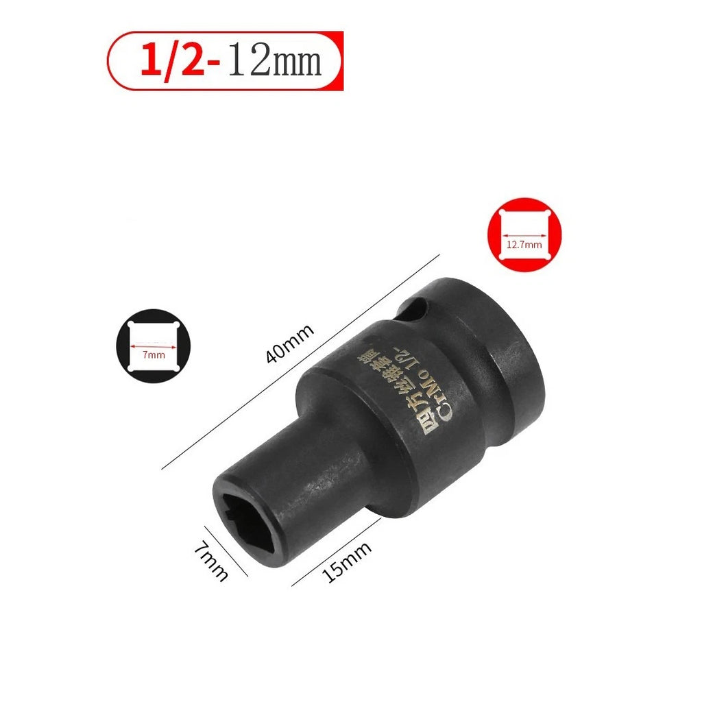 Heavy Duty Square Tap Socket with 12" Driver for Pneumatic Ratchet Wrench