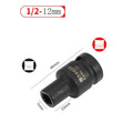 Heavy Duty Square Tap Socket with 12" Driver for Pneumatic Ratchet Wrench