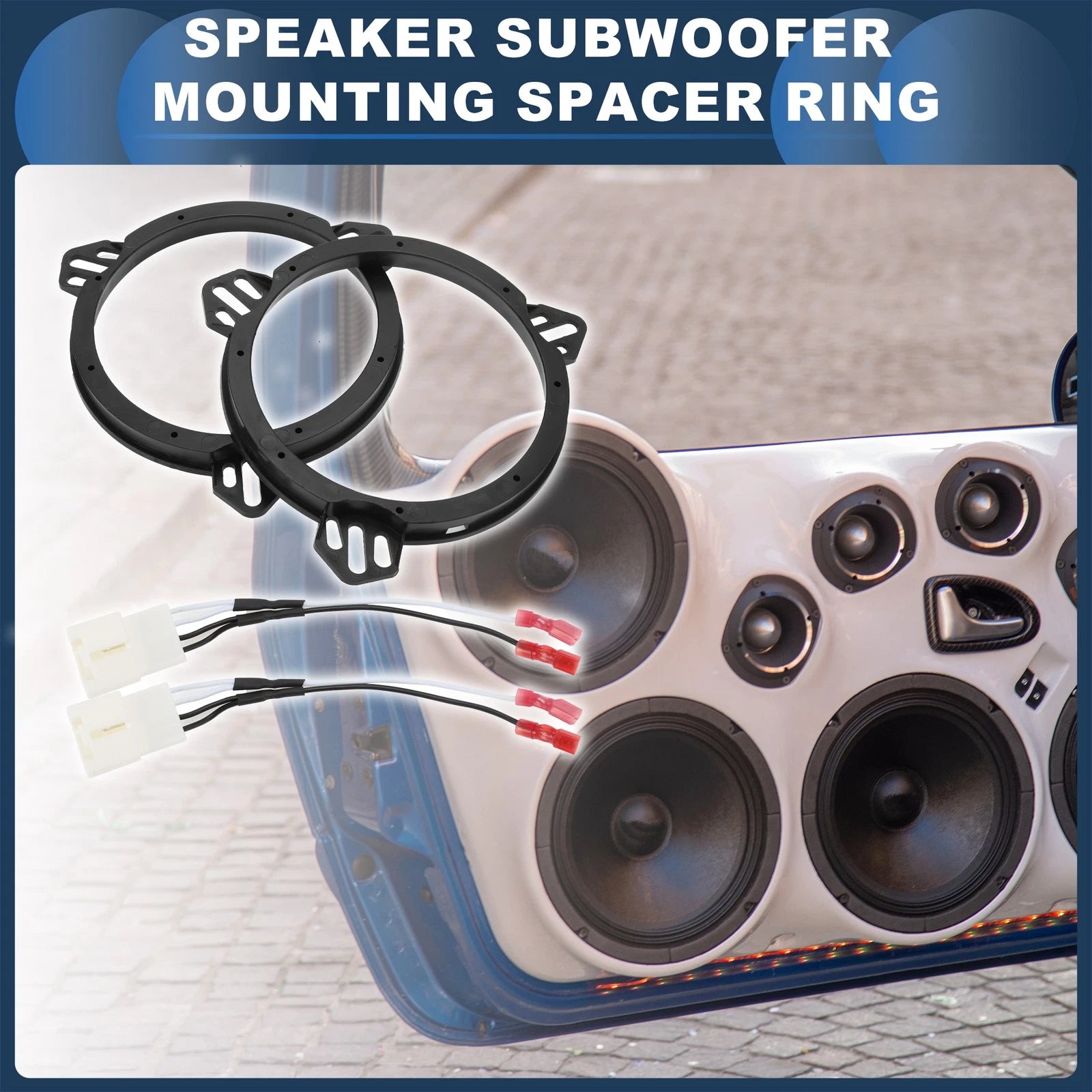 Set of 2 Speaker Spacer Rings for Ford Fiesta (2011–2019)