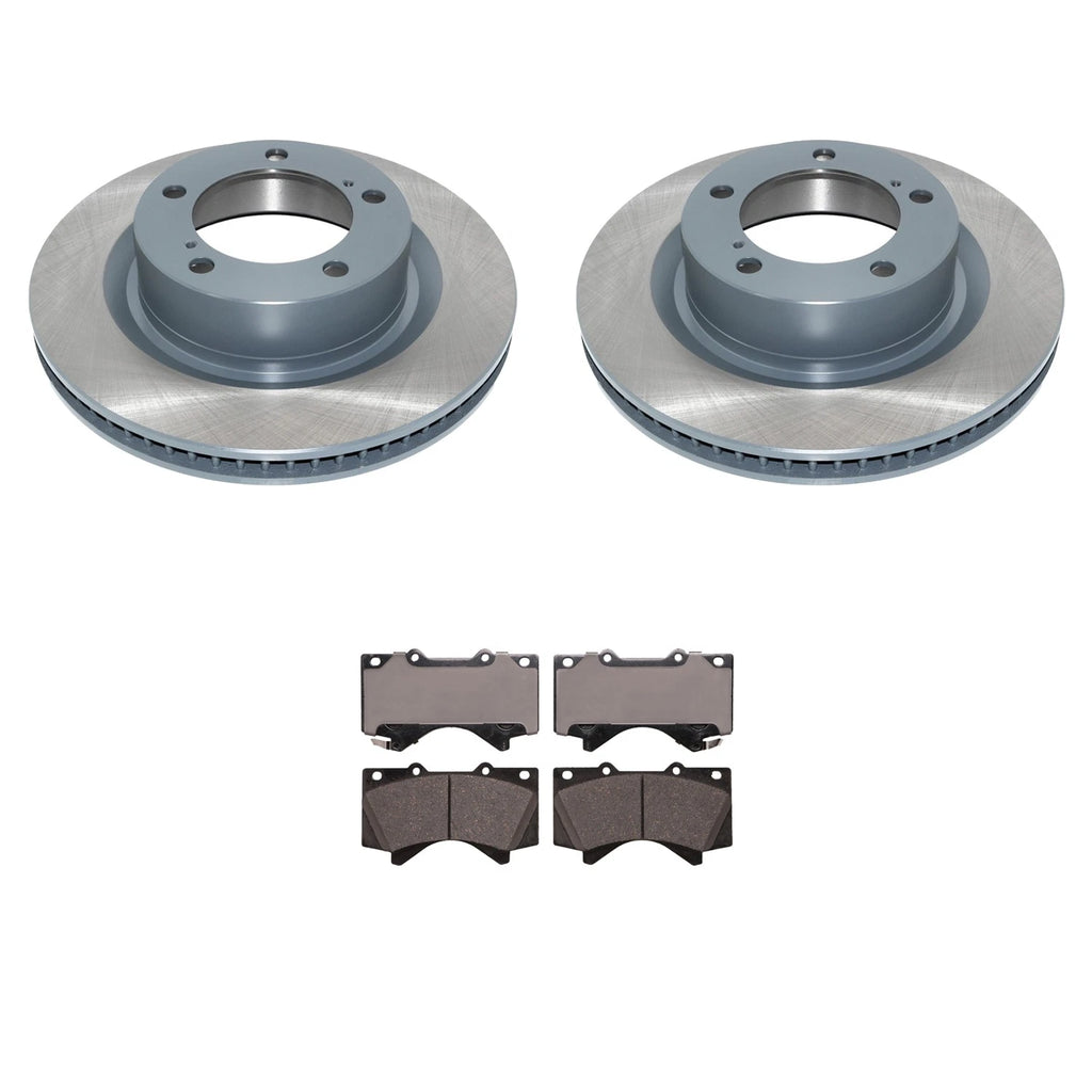 DuraGo Front Rotors & Advics Ceramic Disc Brake Pads Kit for Land Cruiser Tundra