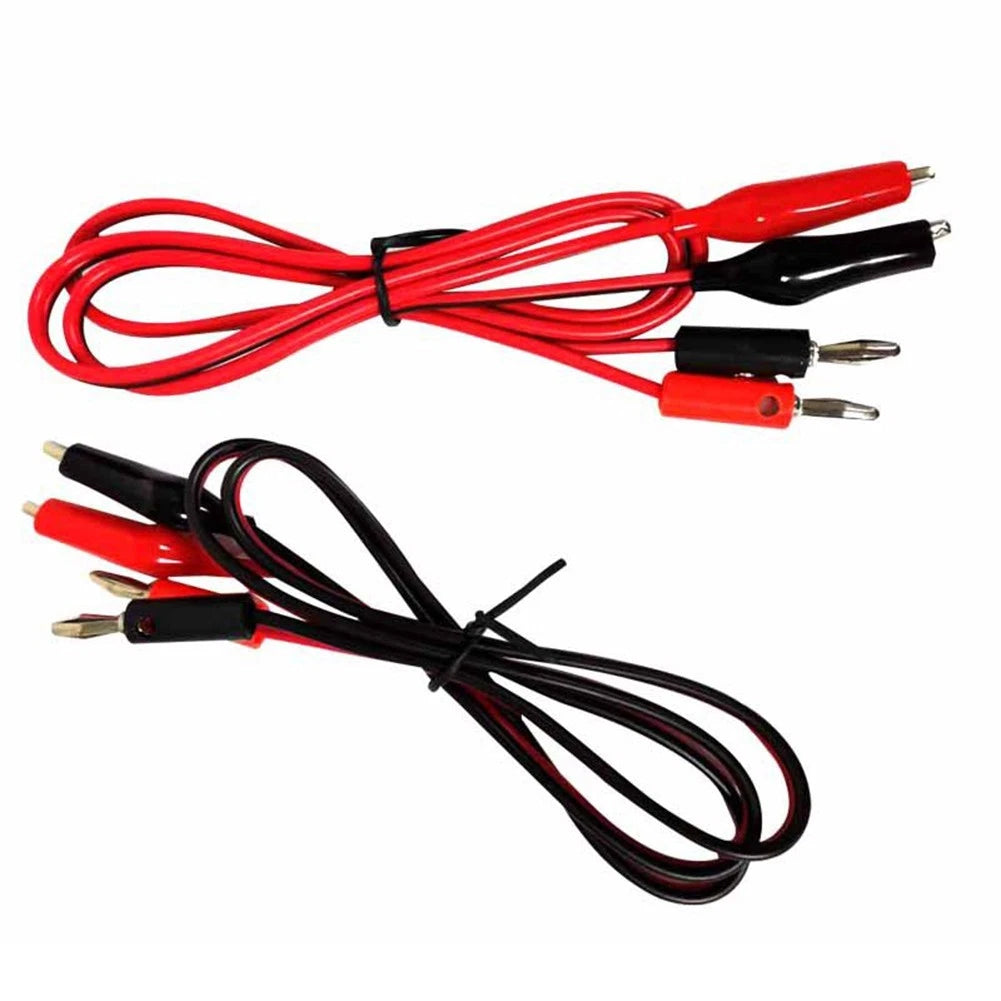 Test Cable Set of 2 for DC Power Supply (60cm, 10A, Red Black)