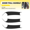Set of 3 Black Interior Door Handle Covers for BMW X3 X4 (2010–2017)