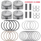0.50MM Piston & Rings Kit for Hyundai Tucson, Kia Soul, Forte, Forte5 2.0L