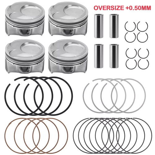 0.50MM Piston & Rings Kit for Hyundai Tucson, Kia Soul, Forte, Forte5 2.0L
