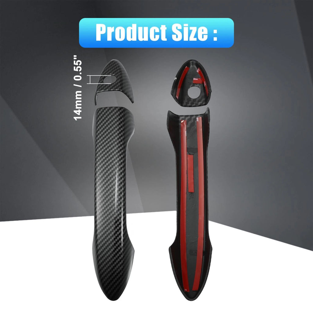 Set of 2 Door Handle Covers for Honda Accord, Honda Pilot (Carbon Fiber)