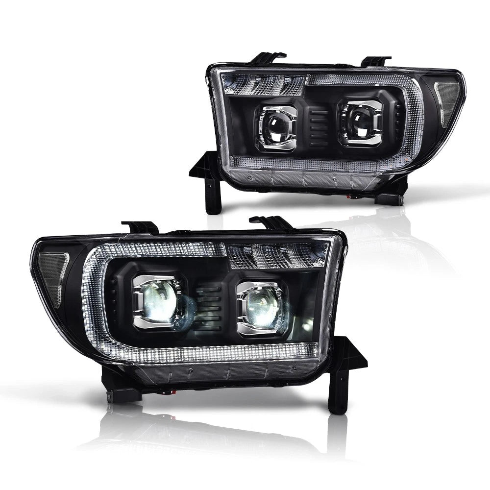 LED Tube Projector Headlights for Tundra, Sequoia (2007–2017)