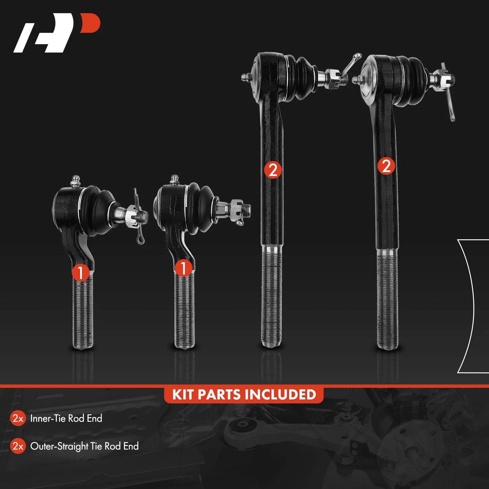 Set of 4 Tie Rod Ends for Chevrolet Blazer (1995–1998)