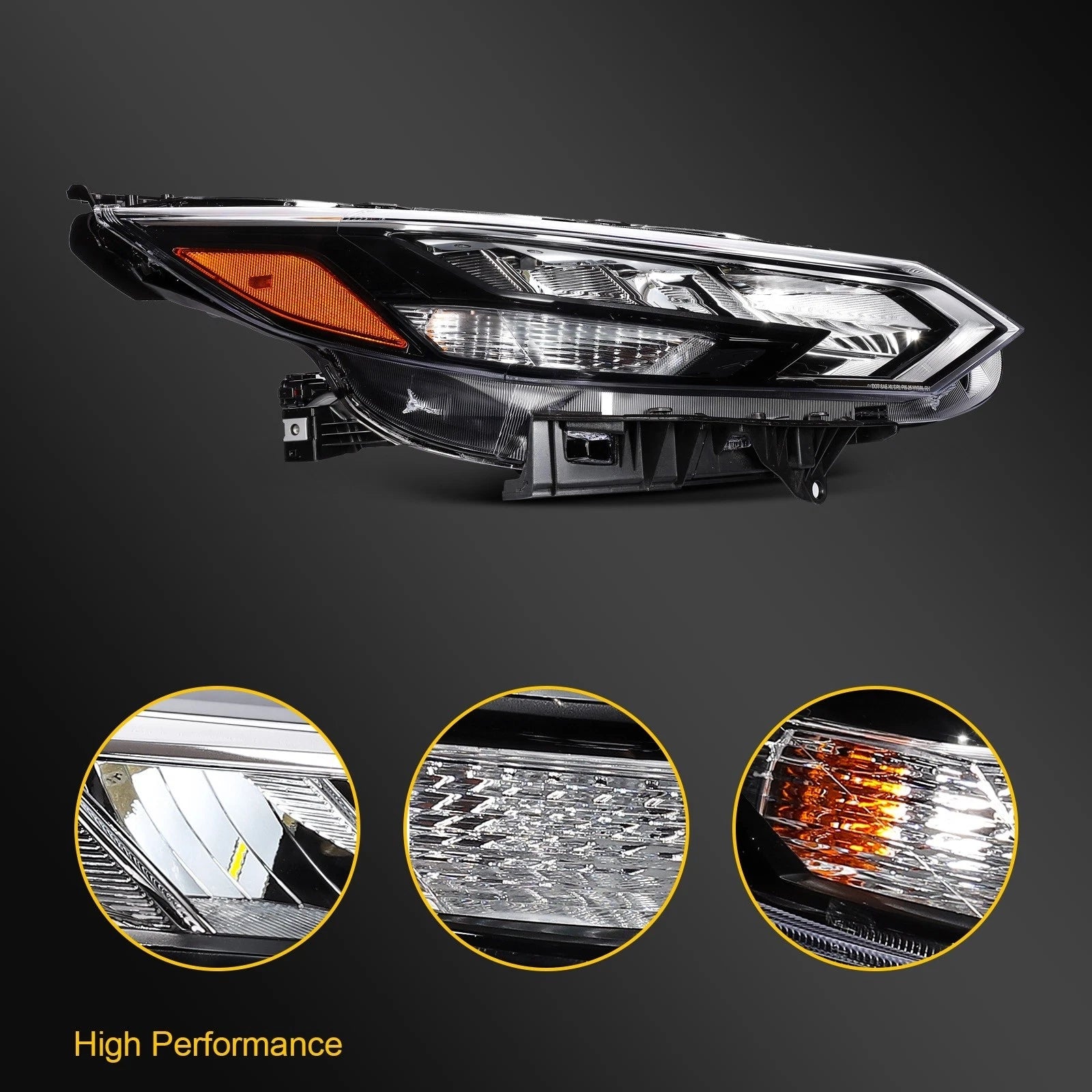 Right Side Headlight with Bulbs for Nissan Sentra 2024-2025