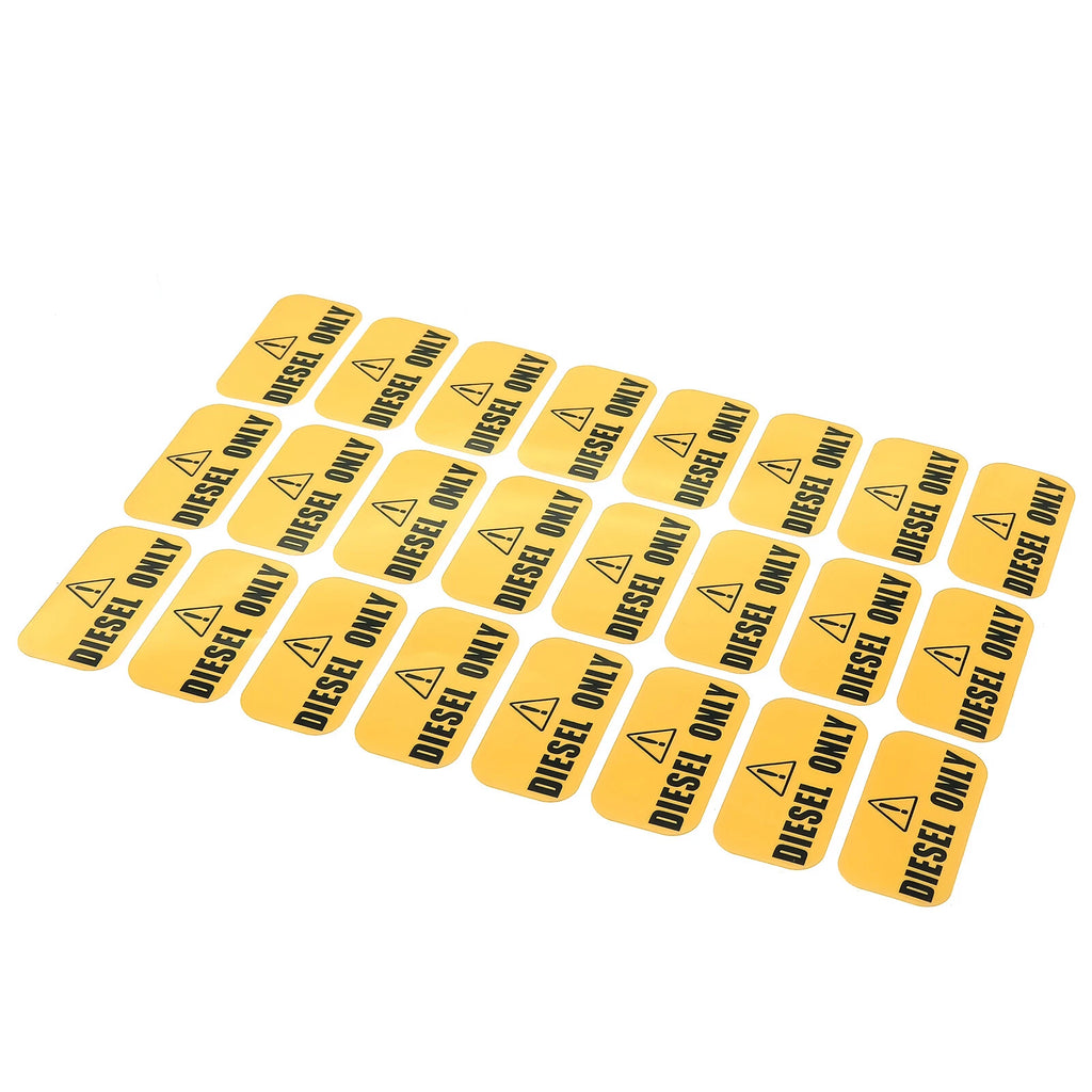 Diesel Only Sticker Labels for Tractors (Yellow)