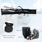 Set of 2 Heavy Duty Waterproof Ski and Boot Bags for Travel