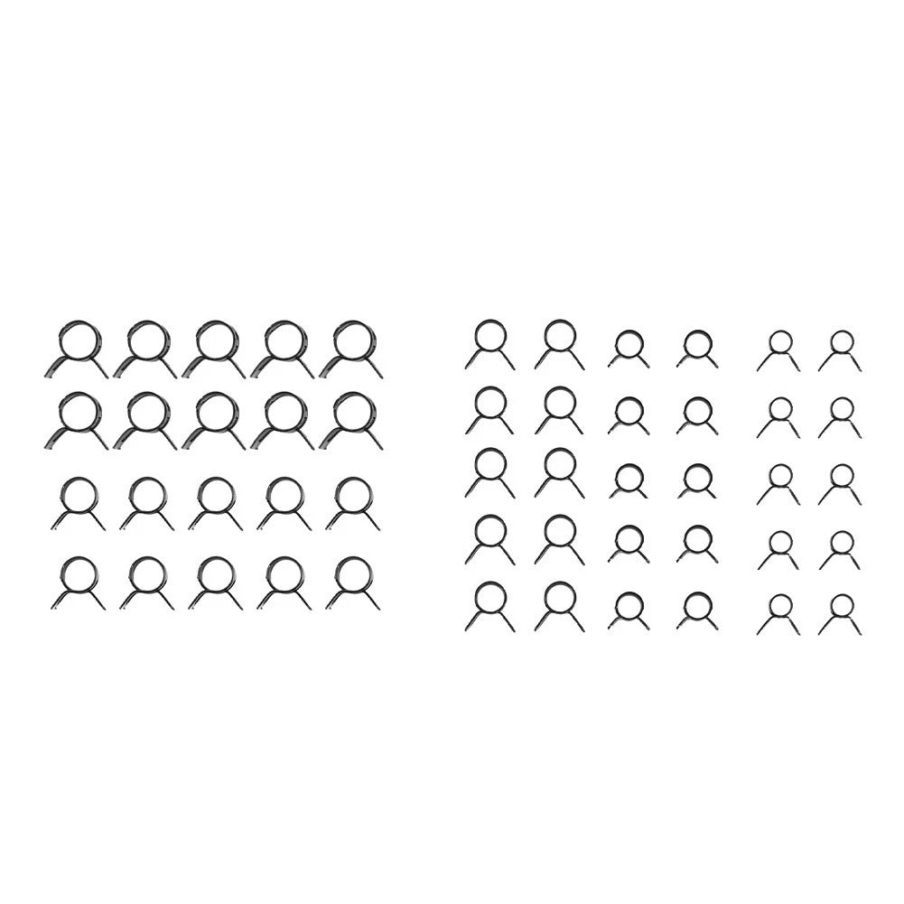 50PCS Black Steel Spring Hose Clips for Silicone Hoses