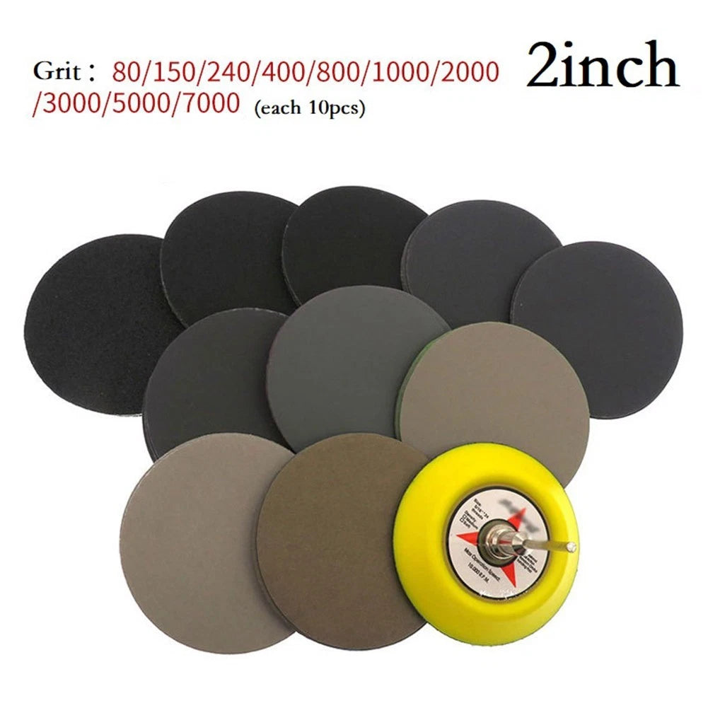2 Inch Sandpaper Disc Set for Rust and Paint Removal (Wide Application)