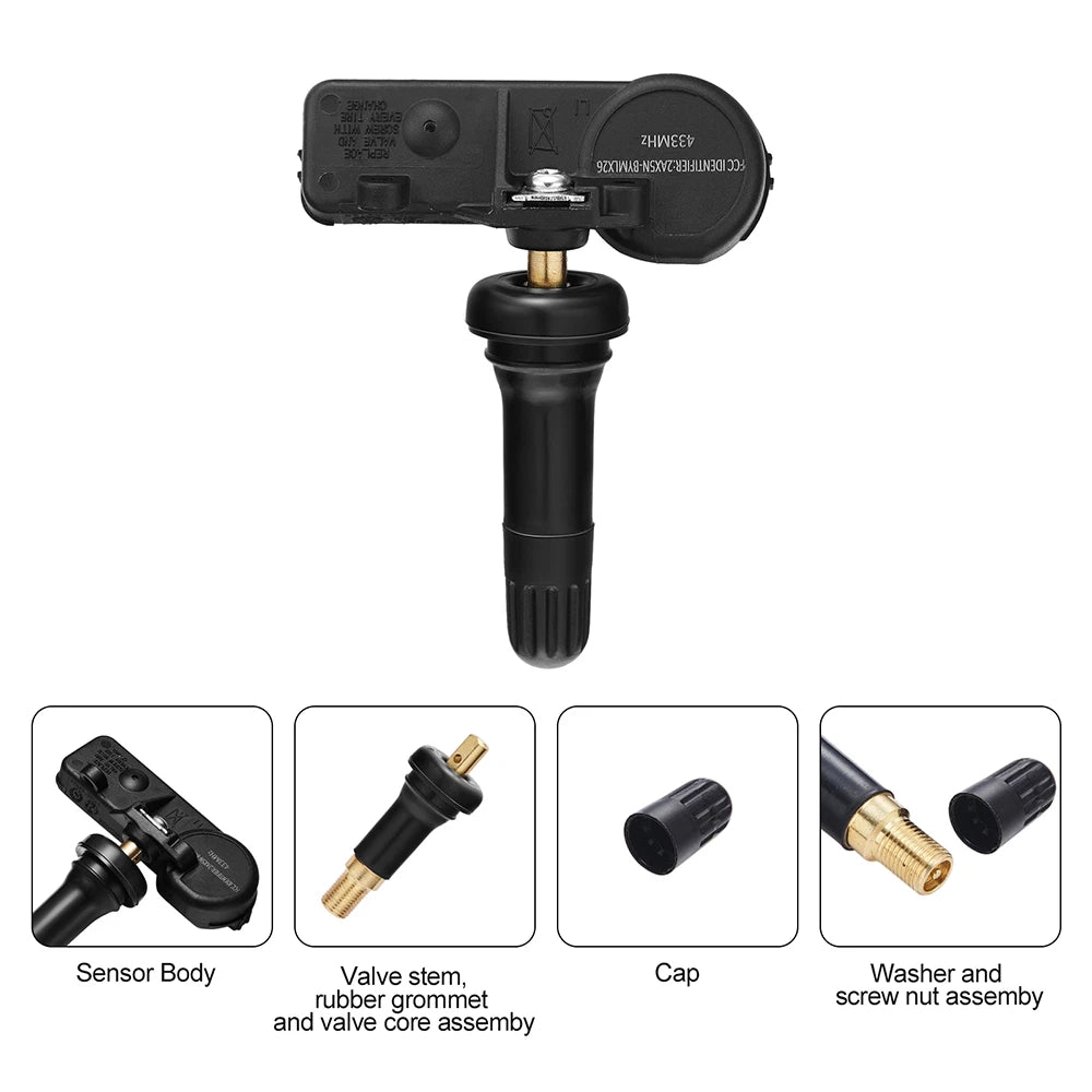 4pcs Tire Pressure Sensor TPMS for Fiat 500L (2017-2020)