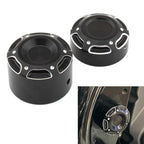 2X Frame Cap Nut Bolt Cover for Harley-Davidson X350 (Black & Chrome)