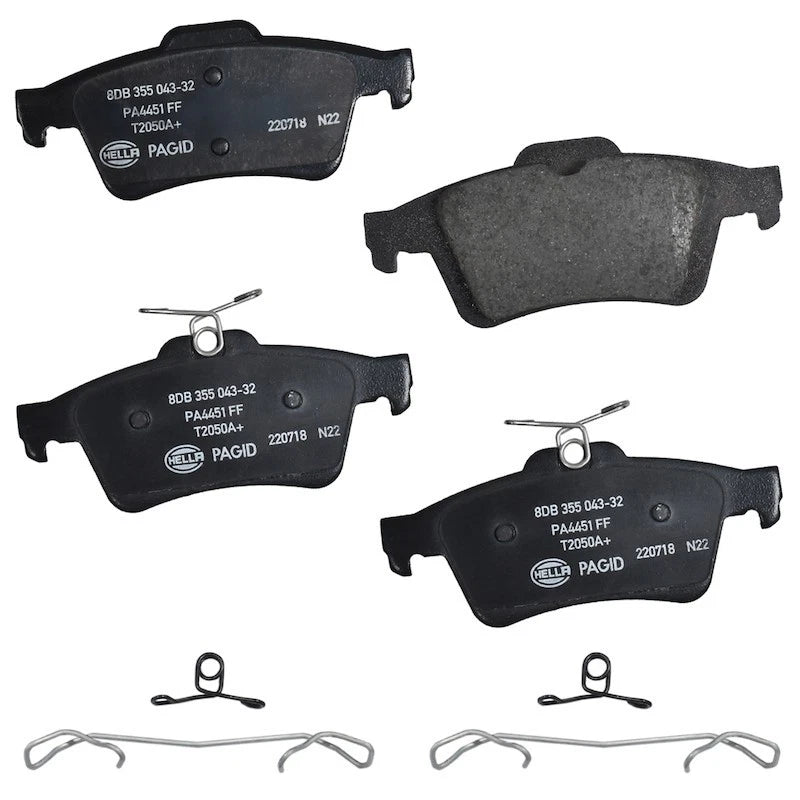 Set of 4 Hella Pagid Rear Disc Brake Pads for Ford Transit Connect, Focus (2010–2023)