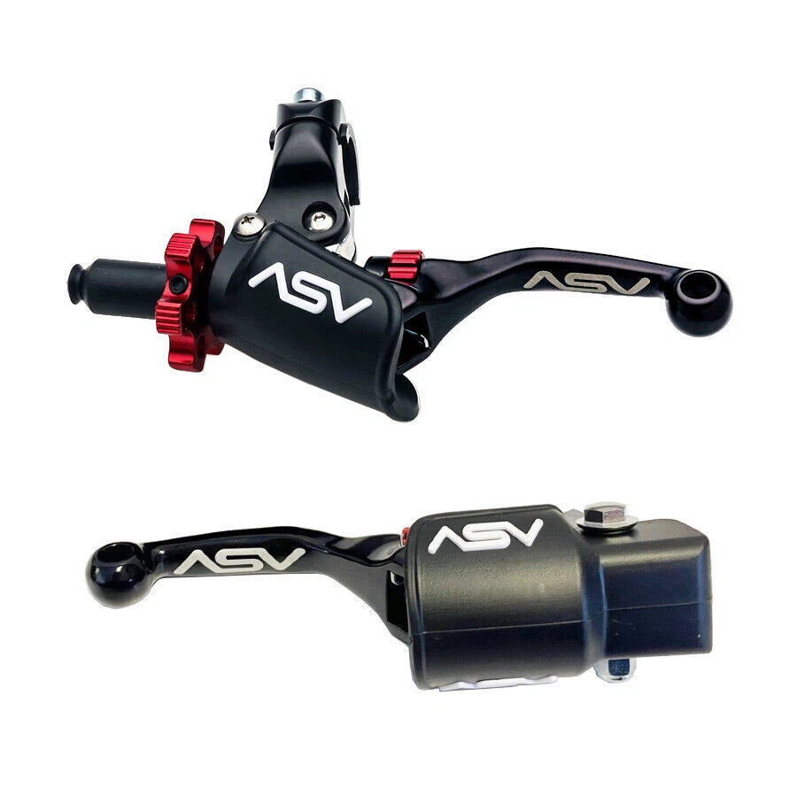 ASV F4 Shorty Black Front Brake Clutch Perch Levers for Grizzly EPS (2014–2023)