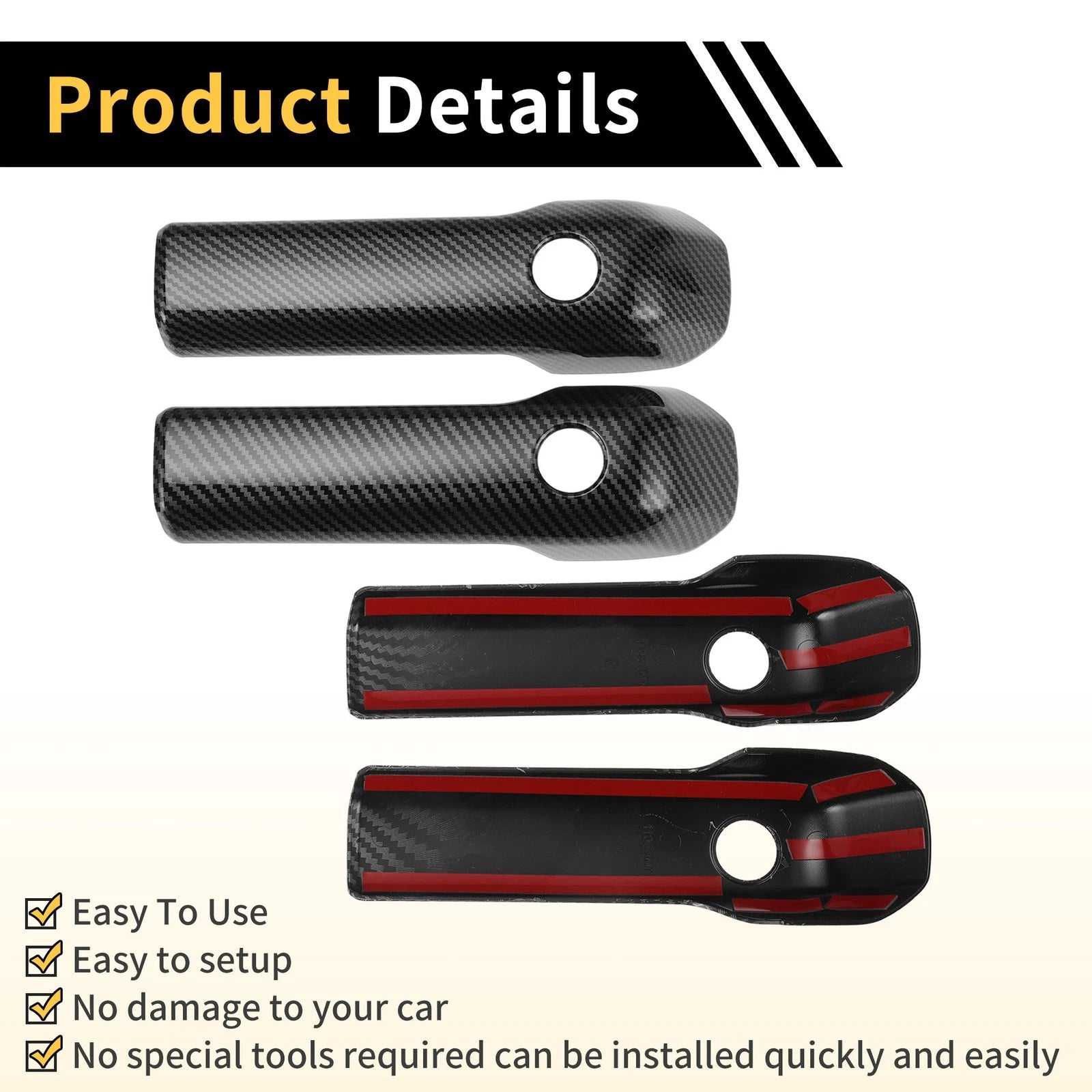 Set of 4 Door Bowl Handle Trim for Suzuki Jimny (2018–2023)