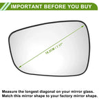 Heated Left Side Mirror Glass for HYUNDAI I30 GD (2012-2017)