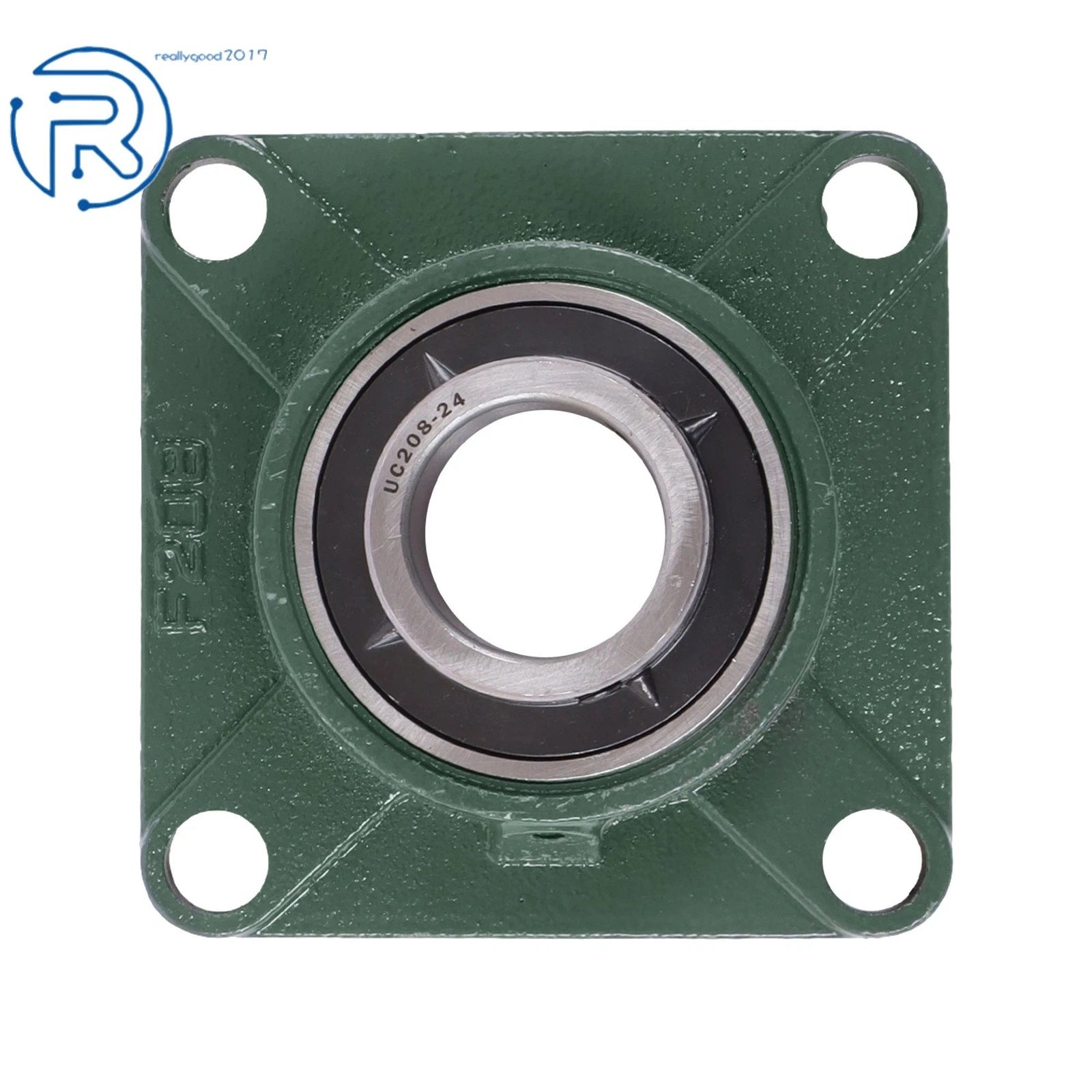 Set of 10 UCF208-24 Pillow Block Flange Bearings 1-1/2" Bore 4 Bolt