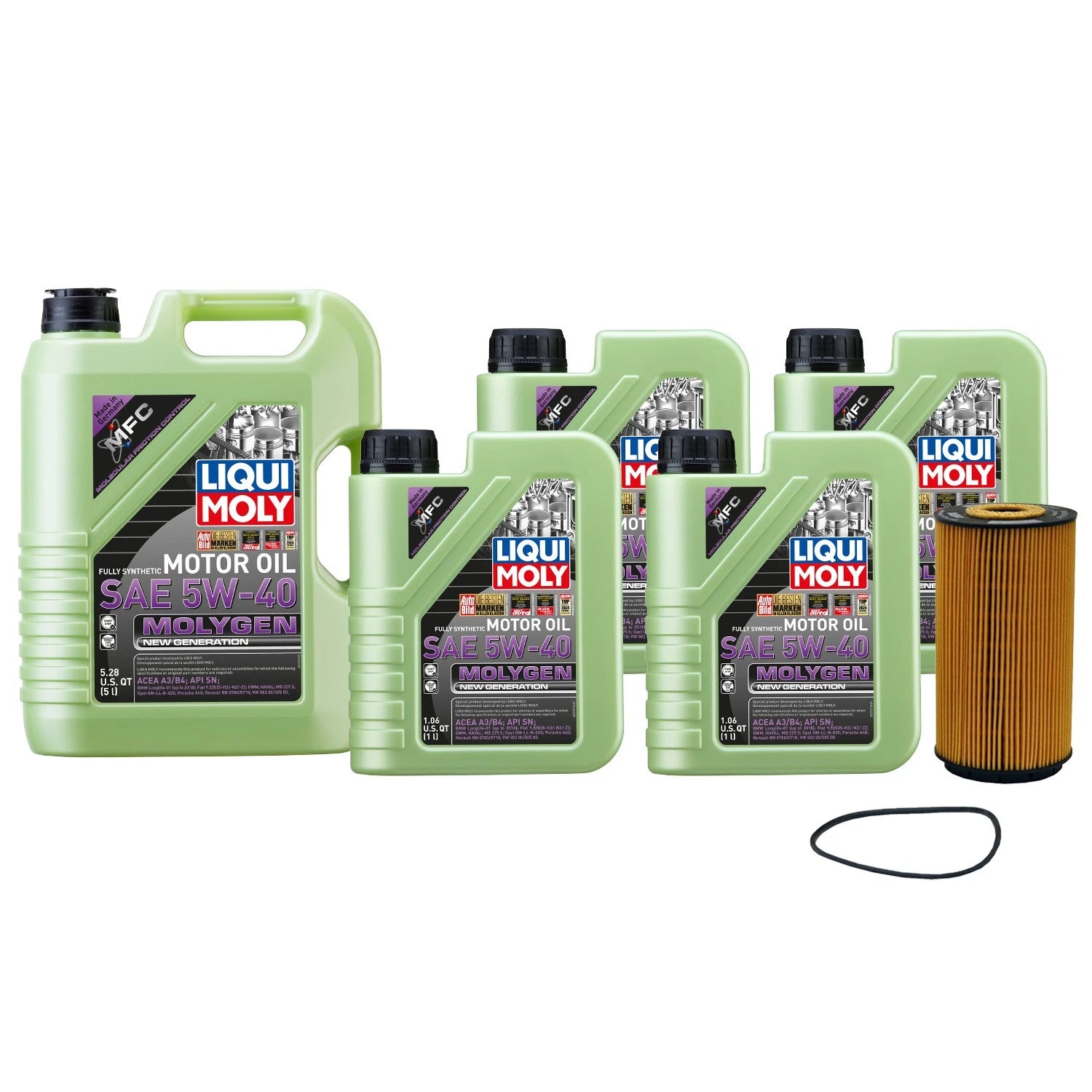 Oil Change Kit 11L Liqui Moly Molygen 5W-40 for Audi CEUA (2018–2023)