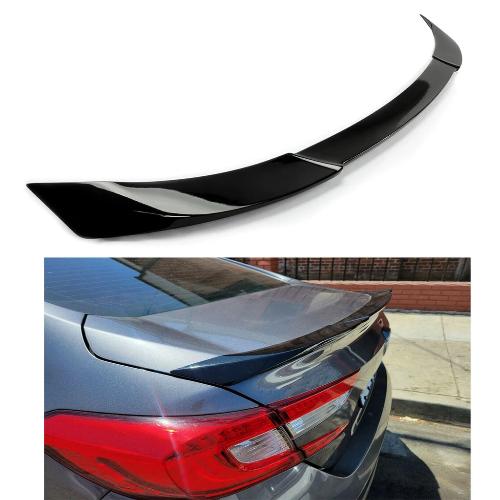 Rear Trunk Lip Spoiler Wing for Honda Accord 10th (2018–2022) Gloss Black JDM V Style