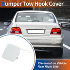 Rear Tow Hook Cover for BMW 525i 528i 530i 540i (No. 51128219075) White