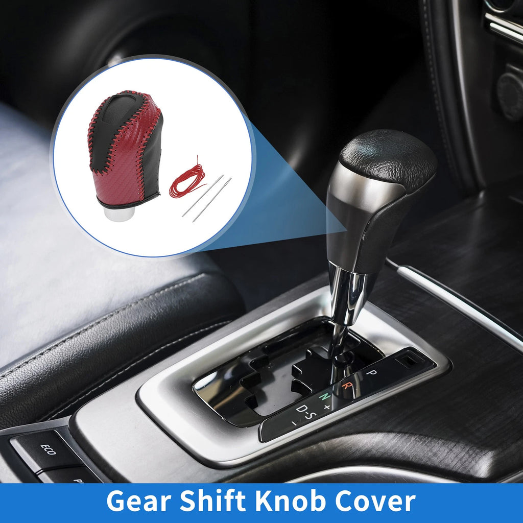Gear Shift Knob Cover for Volkswagen Taos (2022–2023) Red Carbon Fiber