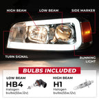 Chrome LED Tube Projector Headlights for Dodge Charger (2006-2010)