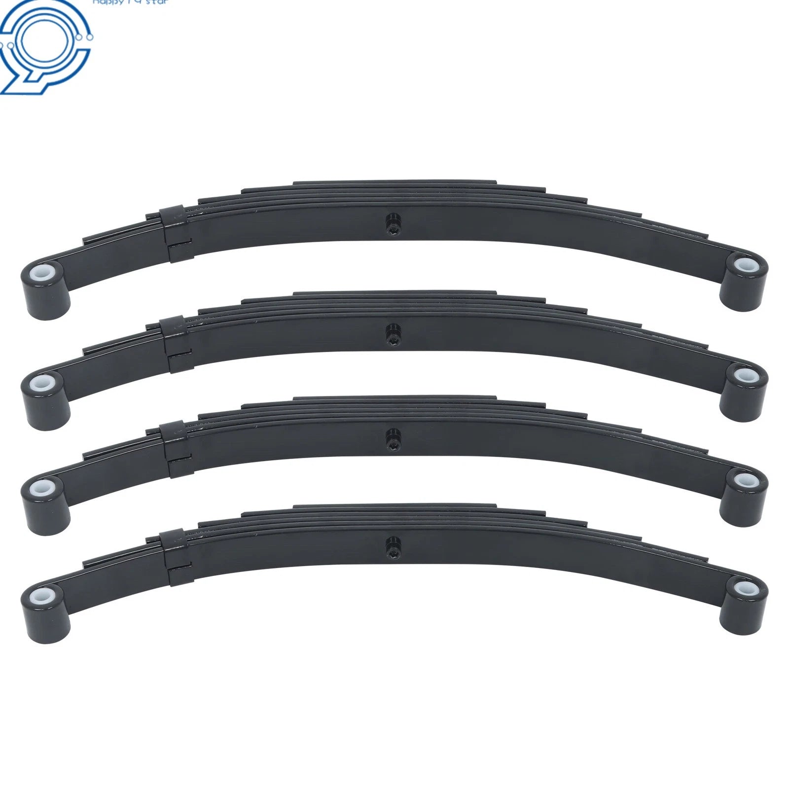 Set of 4 7000lbs Tandem Trailer Axle 6 Leaf Double Eye Springs (3500lbs)