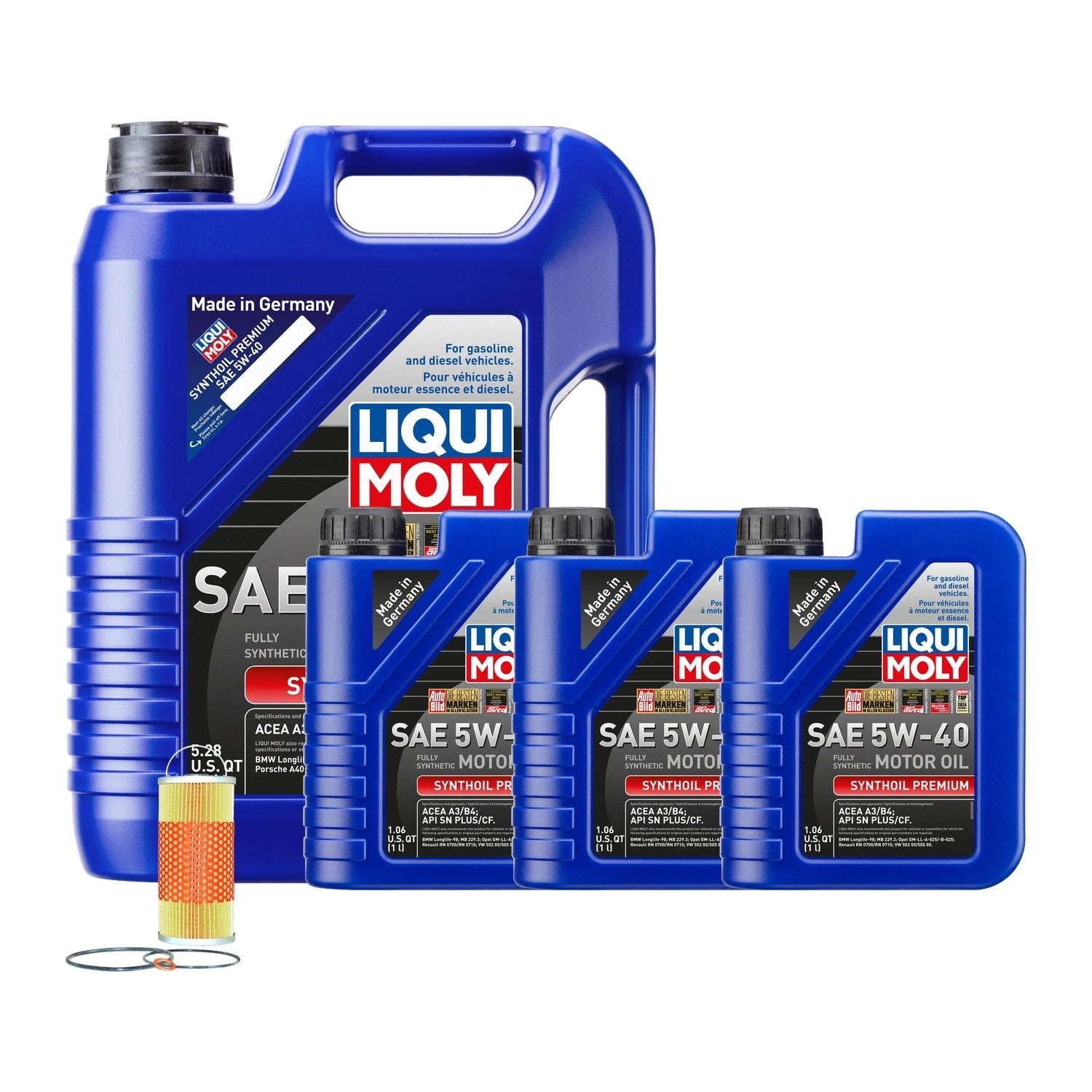 Liqui Moly Synthoil Premium SAE 5W40 Oil Change Kit for Mercedes M119 (1990–1999)