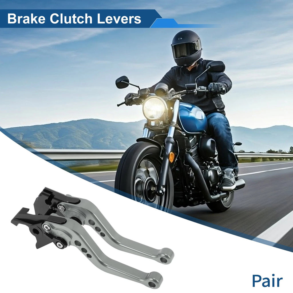 Short Brake Clutch Levers for Suzuki GSR750/GSX-S750 (2011–2021) Titanium Tone