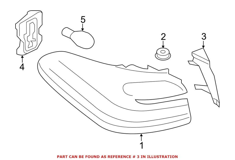 OEM Rear Passenger Right Tail Light Cover for BMW (63257357984)