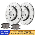 Front Drilled Rotors & Brake Pads for Jeep Grand Cherokee, Dodge Durango (2011–2018)