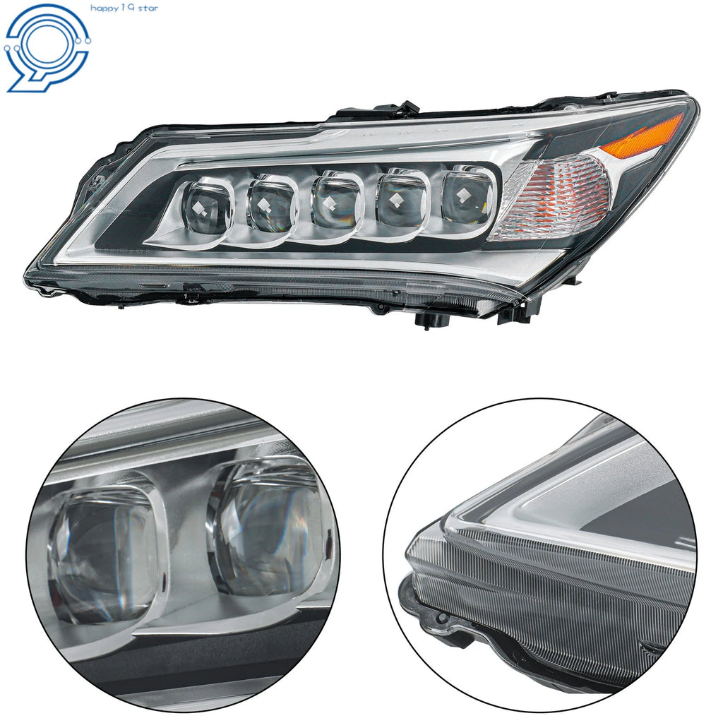 Left Headlight for Acura MDX (2014-2016) LED Chrome