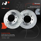 Front Drilled Brake Rotors for Ford F-250 F-350 Super Duty (2005–2012)