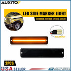 Front Corner Amber LED Side Marker Light for Jeep Cherokee CJ5/CJ6/CJ7/J10/J20 (1972–1986)