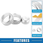 3 x Knob Cover for BMW F20 F22 F30 (2011-2019) Silver Tone