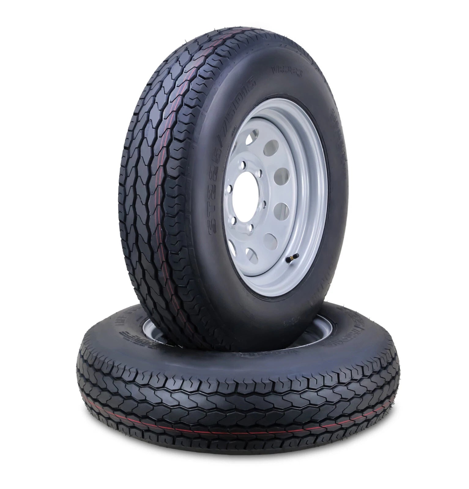 2 Free Country Trailer Tire Rim ST225/75D15 8-Ply 6 Lug for Trailer (N/A)
