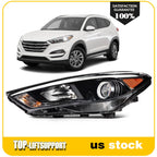 Headlight Assembly for Hyundai Tucson (2016–2018) Left Side with Bulbs