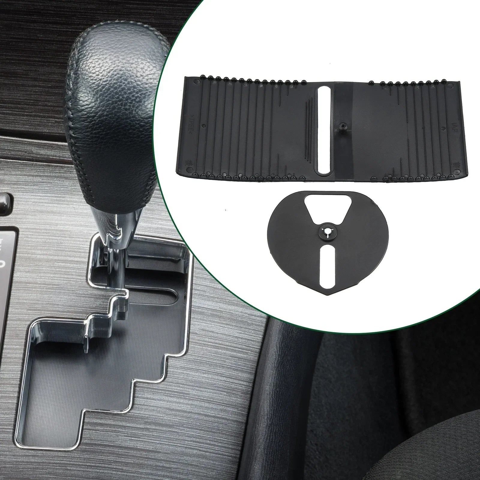 Center Console Slider Cover for Lexus IS250 (2006-2013) - Black Plastic 1 Set