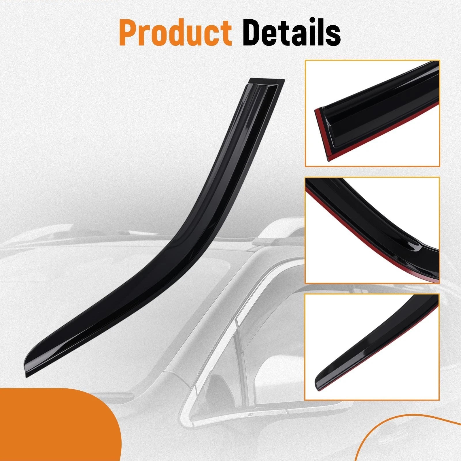 Set of 4 Acrylic Rain Guards for Honda CR-V (2002–2006) Window Deflectors